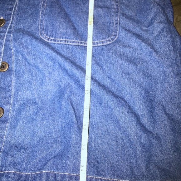 Vintage Summer blue Jean button up dress - Picture 2 of 3